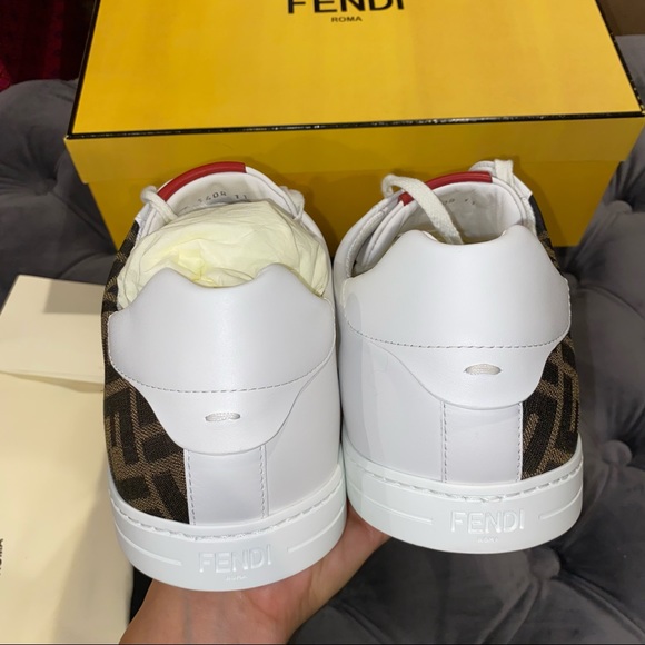 New Men’s Size 12 (UK 11) Fendi Logo Sneakers - Picture 5 of 8